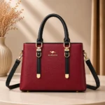Darla Maroon Black Handbag