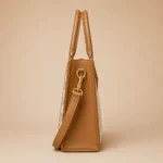 Elite White & Brown Handbag - Image 2